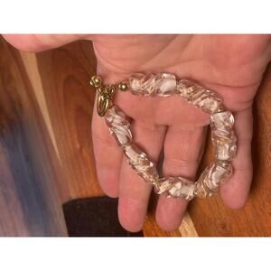 Vintage Lampwork Glass Bead Bracelet